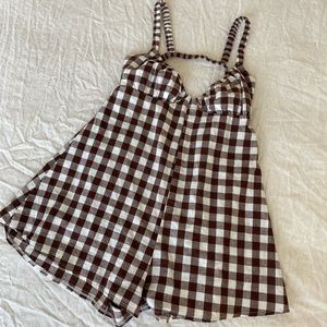 Gingham Princess Polly Harlie romper